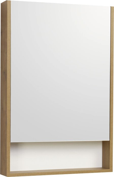 Зеркало-шкаф Aquaton Сканди 45 белый - светлое дерево 1A252002SDZ90 - 0