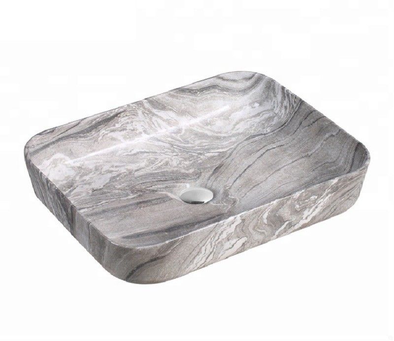 Раковина накладная CeramaLux MNC 50 см под камень/серый  597 - 1