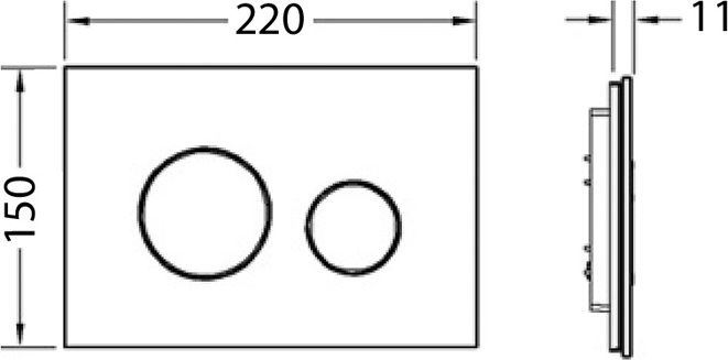 Кнопка смыва TECE Loop 9240659 белое стекло, кнопка матовый хром - 2