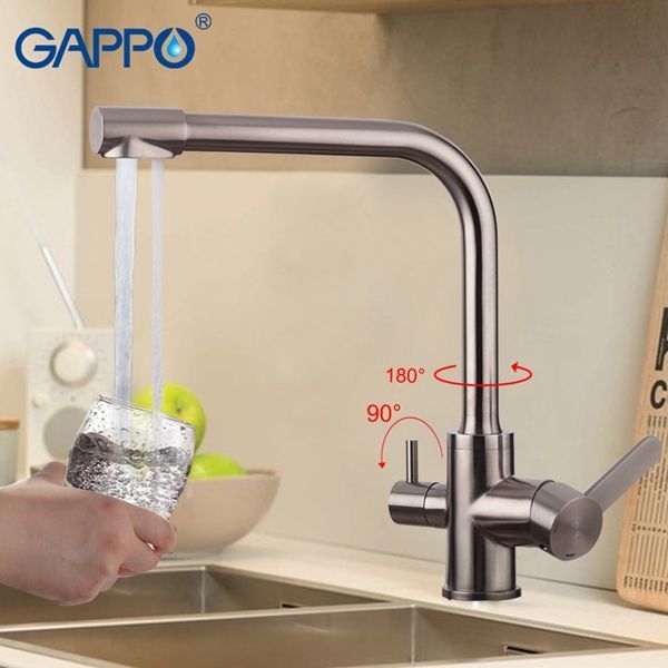 Смеситель для кухни Gappo стальной G4399-1 - 1