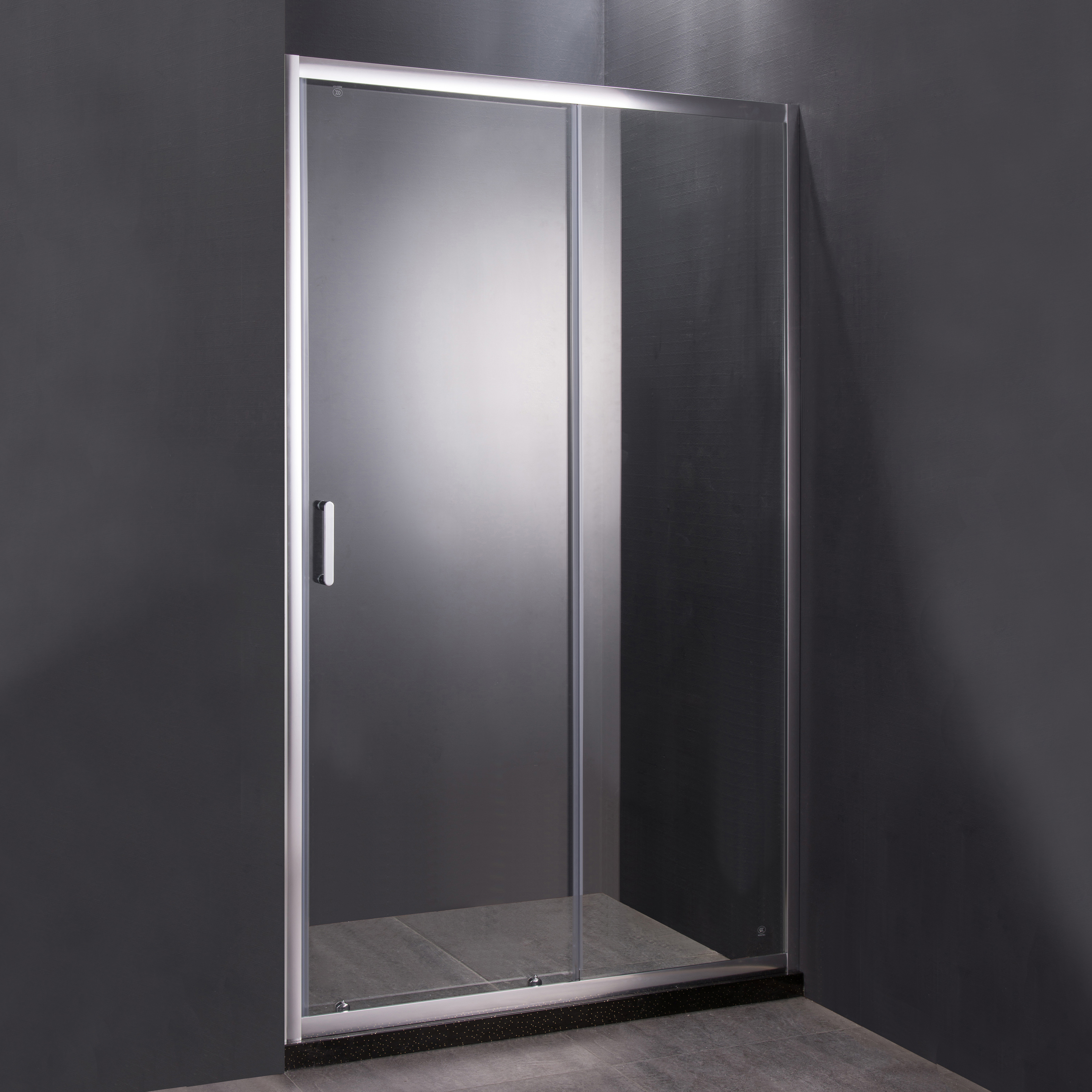 Душевая дверь в нишу DIWO Смоленск 150 см, профиль хромый матовый 556320 - 0