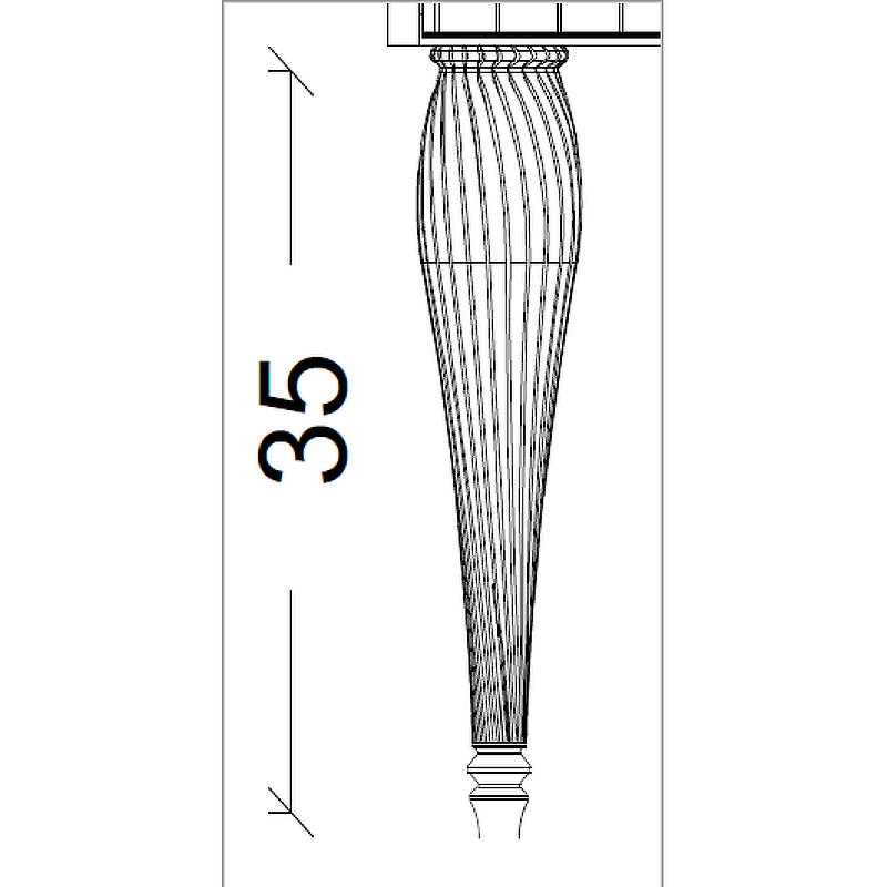 Ножки для тумбы Boheme Armadi Art Vallessi Avangarde Spirale 35 черный 848-B-35 - 4