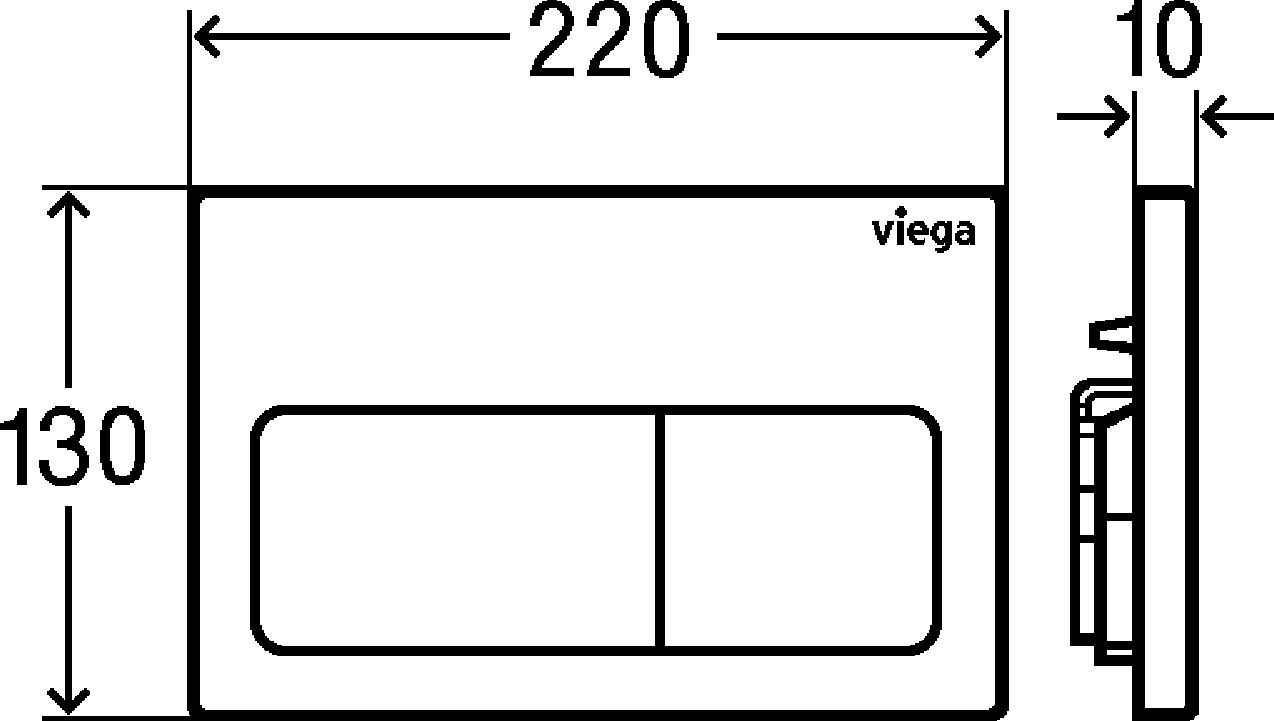 773731 Prevista Панель смыва для унитазов Visign for Life 5, пластик, цвет альпийский, модель 8601.1 - 2