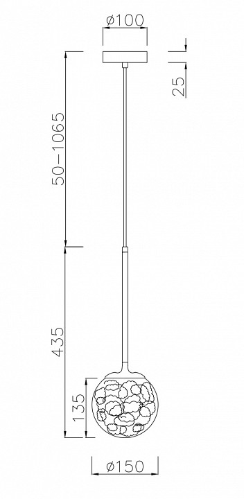Подвесной светильник Maytoni Ligero MOD061PL-01BS1 - 6