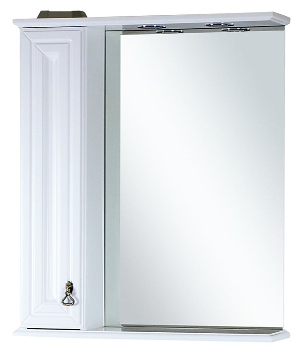 Лувр - 65 Зеркало со шкафчиком, лев., белое П-Лвр03065-012Л - 1