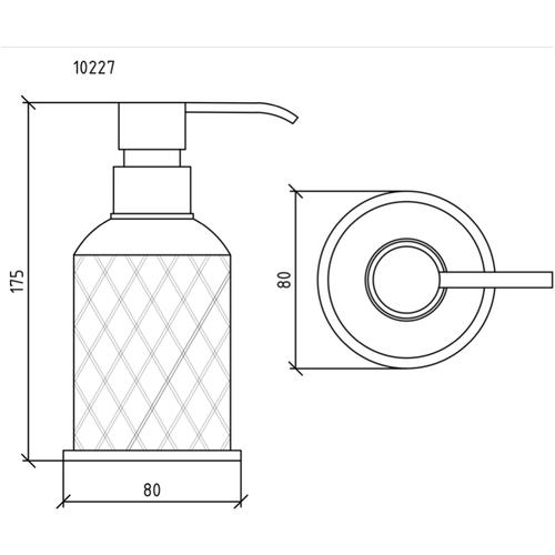 Дозатор для жидкого мыла Boheme Murano crystal хром глянцевый 10227 - 1