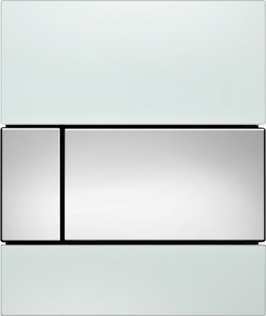 Кнопка смыва TECE Square Urinal 9242802 белое стекло, кнопка хром - 0