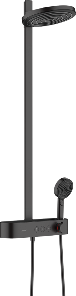 Душевая стойка Hansgrohe Pulsify Showerpipe 260 с термостатом черный матовый 24240670 - 0