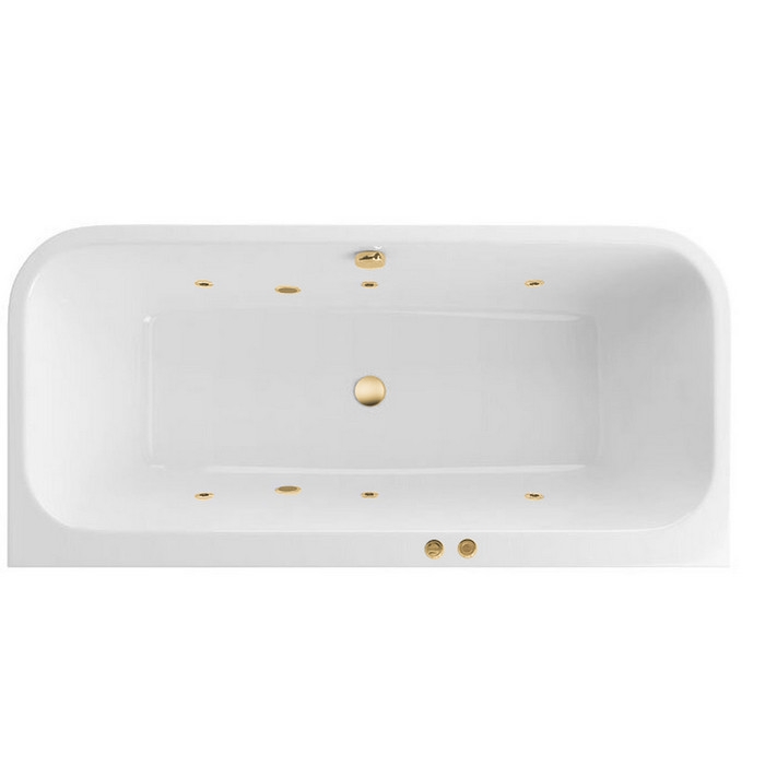 Ванна акриловая Excellent Arana Soft 180х85 с гидромассажем белый - золото WAEX.ARA18.SOFT.GL - 0