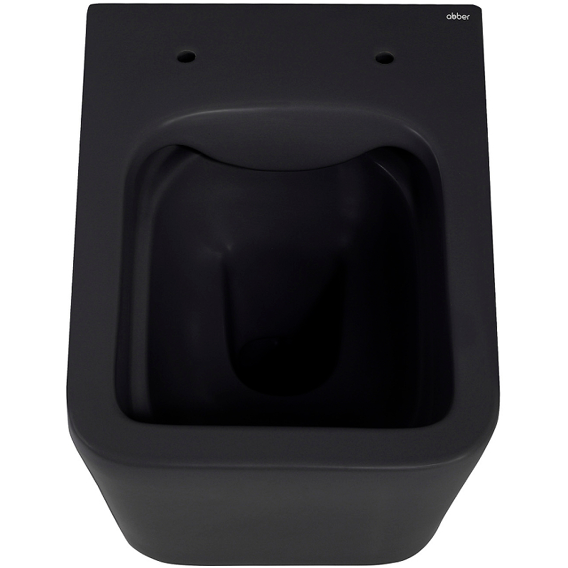 Подвесной унитаз Abber Rechteck черный матовый с сиденьем микролифт AC1201MB - 2