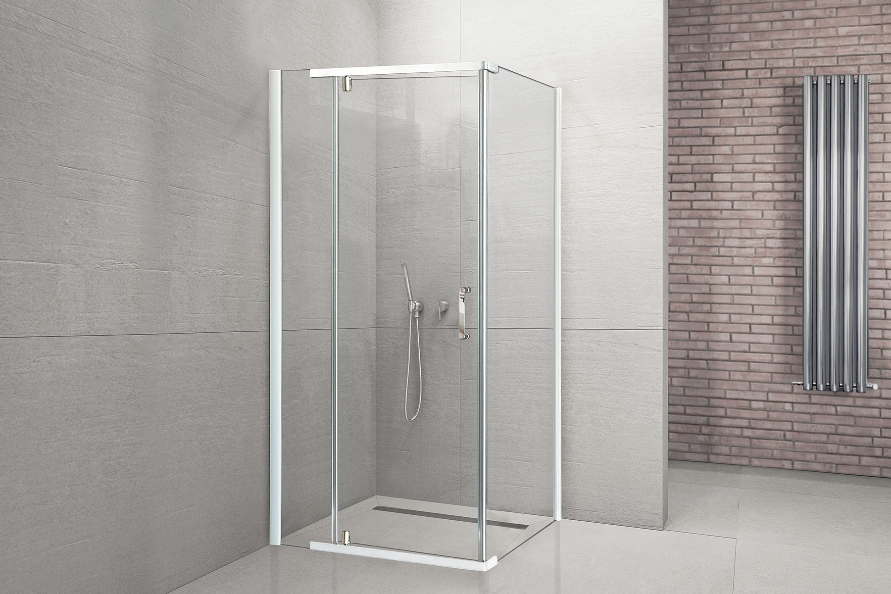Душевой уголок Royal Bath HPVD 110х100 профиль белый стекло прозрачное RB1110HPVD-T - 1