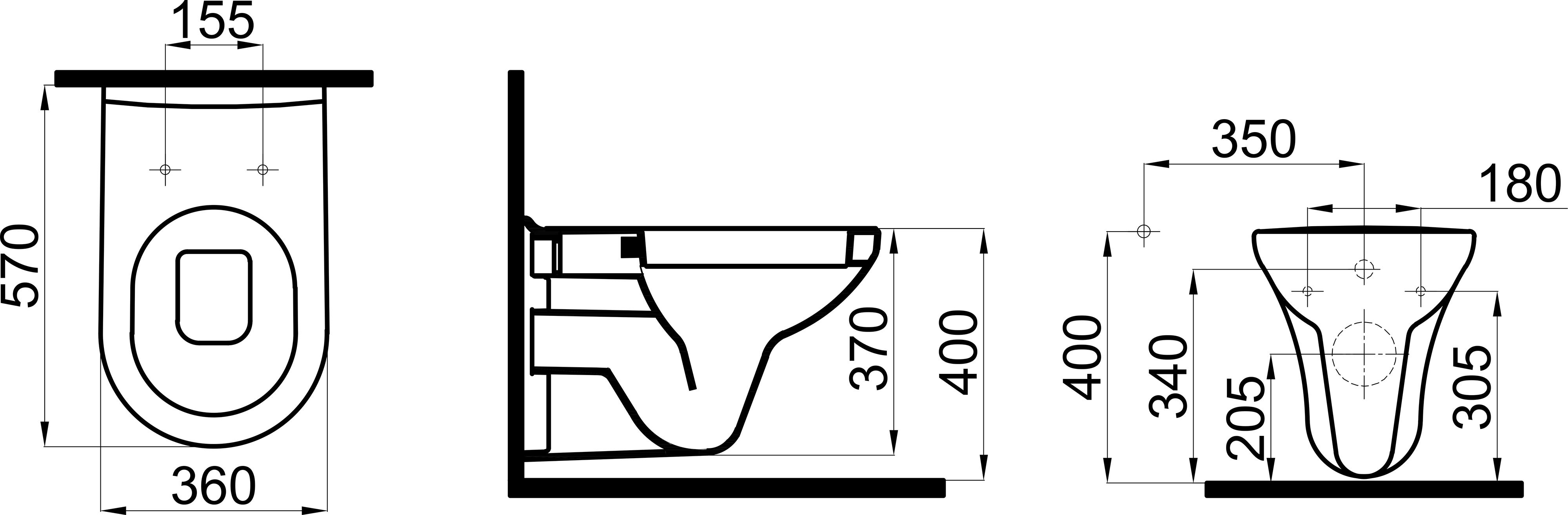 Комплект Унитаз подвесной STWORKI Дублин SETK3504-0605 с микролифтом + Система инсталляции для унитазов STWORKI 510163 с кнопкой смыва 230824 белой 561139 - 7
