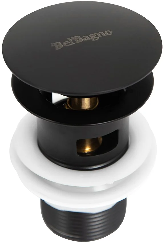 Донный клапан для раковины BelBagno черный матовый BB-SAT-NERO - 1