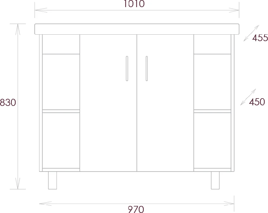 Комплект мебели Onika Тимбер 100 серый - светлое дерево - 7