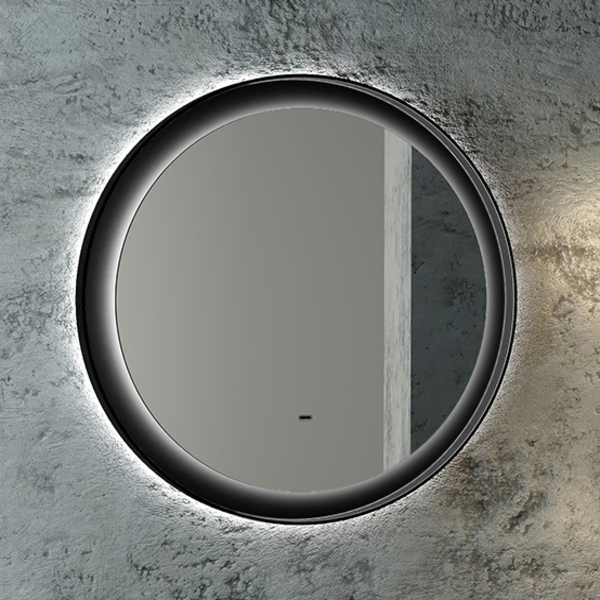 Зеркало круглое STWORKI Гриндстед 60 черное, с подсветкой ЗЛП2163 - 0
