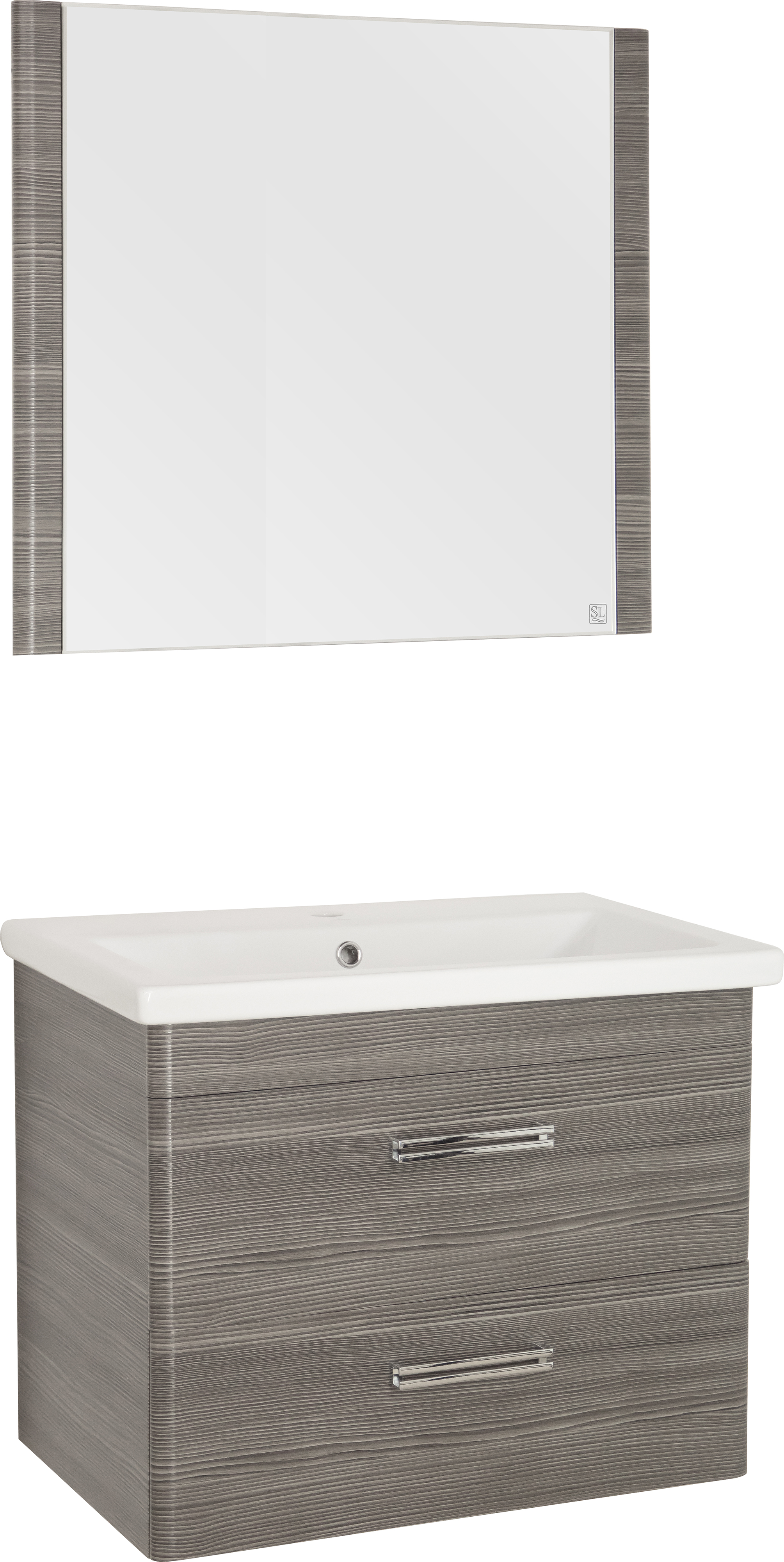 Мебель для ванной Style Line Лотос 80 Plus подвесная, шелк зебрано - 0