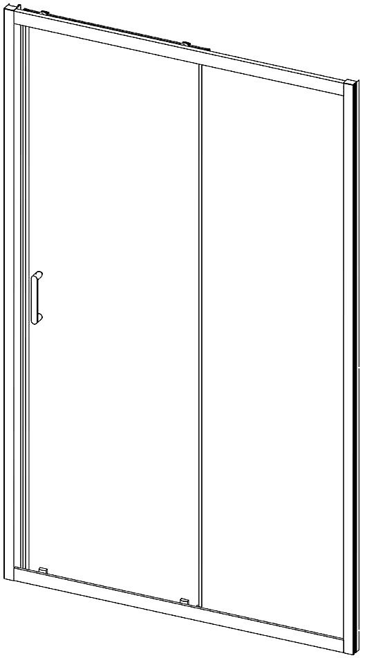 Душевая дверь в нишу Vincea Alpha VDS-3AL140CL 140 см, стекло прозрачное, хром - 6