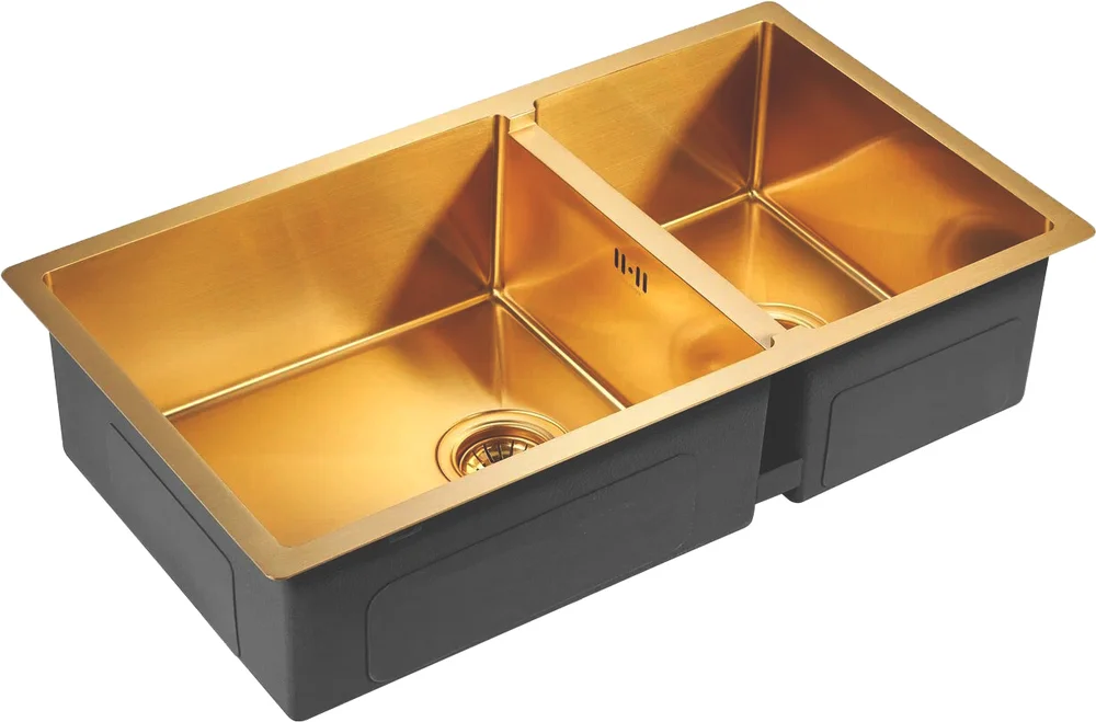 Мойка кухонная Paulmark Axel 78 брашированное золото PM227844-BG - 1