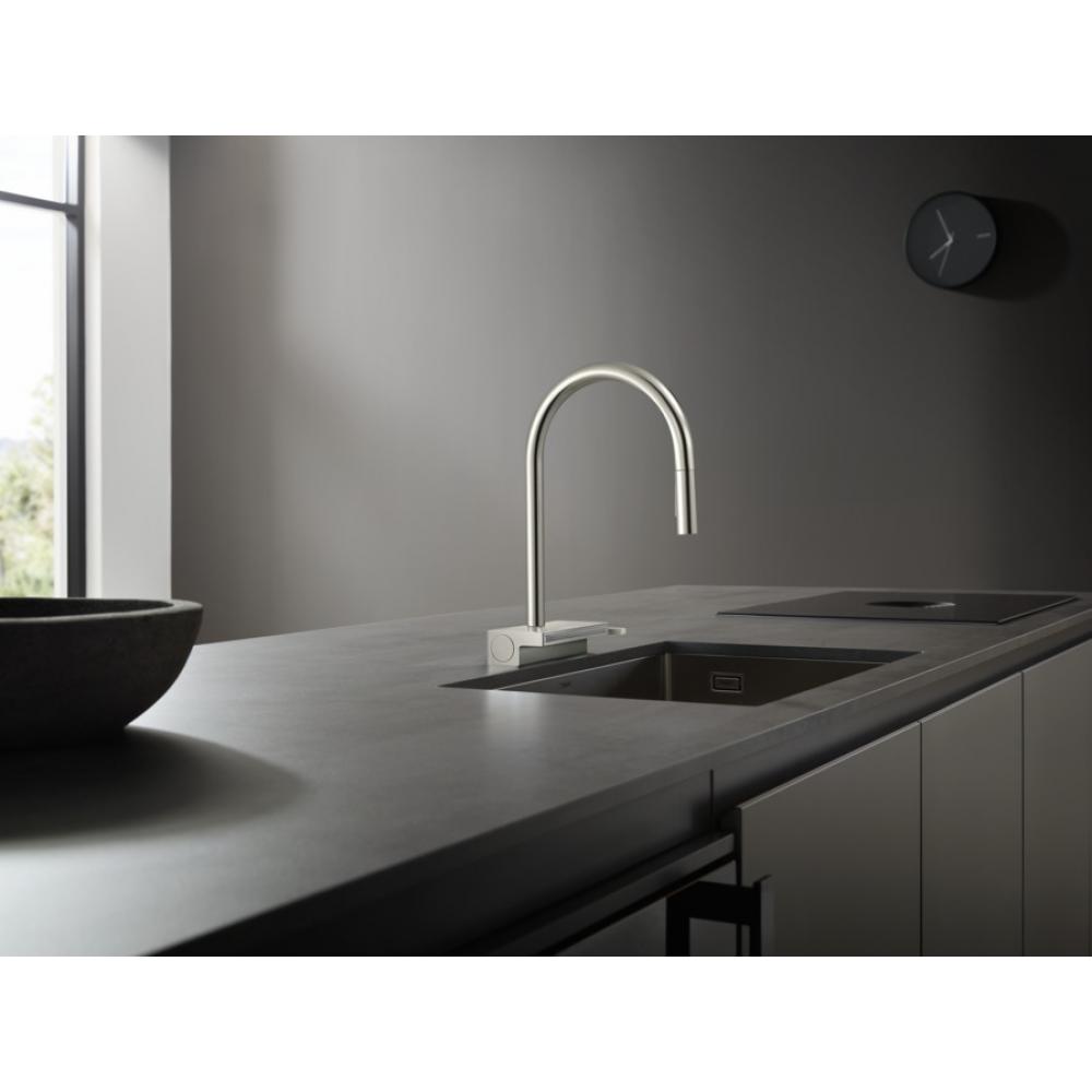 Кухонный смеситель hansgrohe Aquno Select M81, однорычажный, 170, с вытяжным душем, 3jet, sBox 73831000, хром - 1