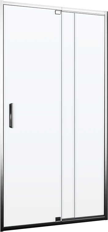 Душевая дверь в нишу Wasserkraft Berkel 130х200 профиль хром стекло прозрачное 48P30 - 1