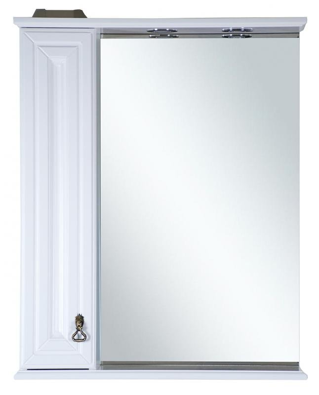 Лувр - 75 Зеркало со шкафчиком, лев., белое П-Лвр03075-012Л - 0