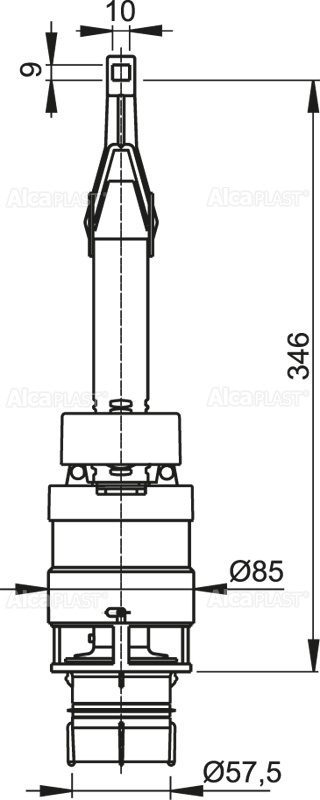 Сливной механизм Alcaplast A06 для системы инсталляции - 1