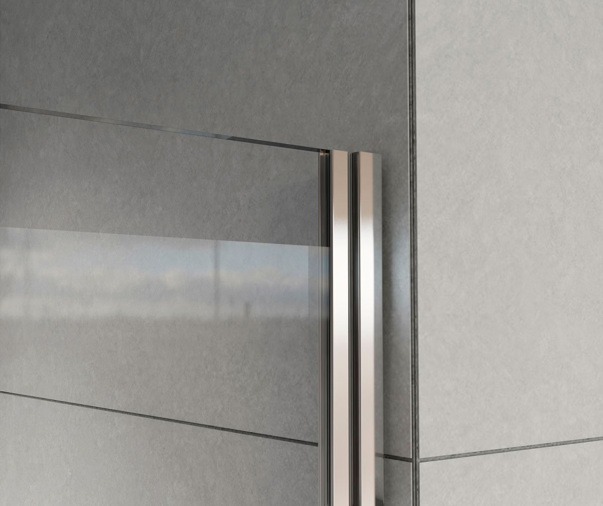 Душевая дверь в нишу Vincea Flex VDP-1F900CL 90 см, хром, стекло прозрачное - 3
