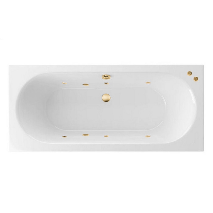 Ванна акриловая Excellent Oceana Soft 160х75 с гидромассажем белый - золото WAEX.OCE16.SOFT.GL - 0