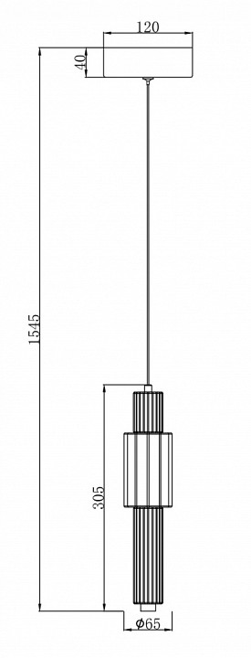 Подвесной светодиодный светильник Maytoni Verticale MOD308PL-L9CG3K - 4