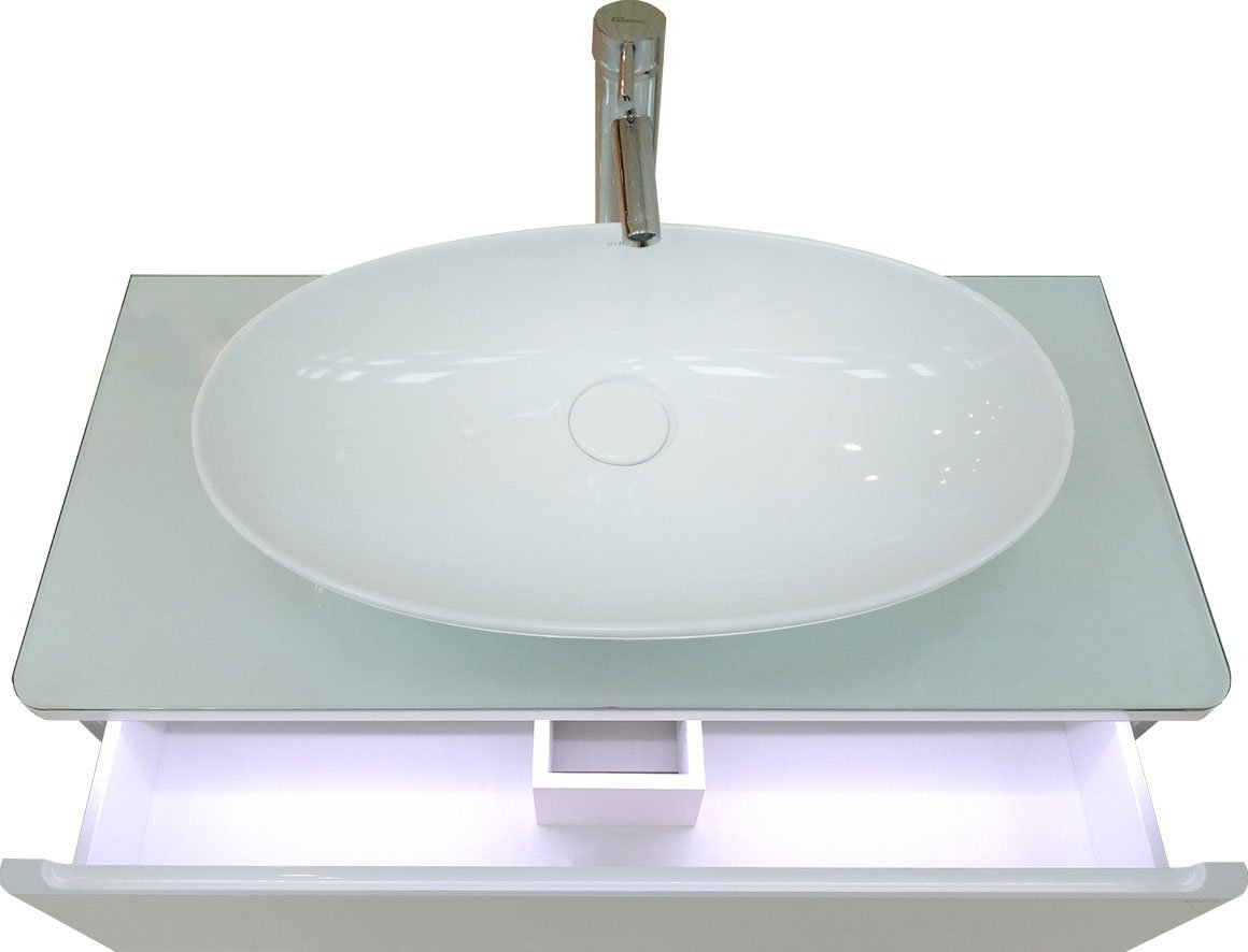 Мебель для ванной Misty Скай 90 подвесная, с подсветкой П-Ска01090-011 - 5