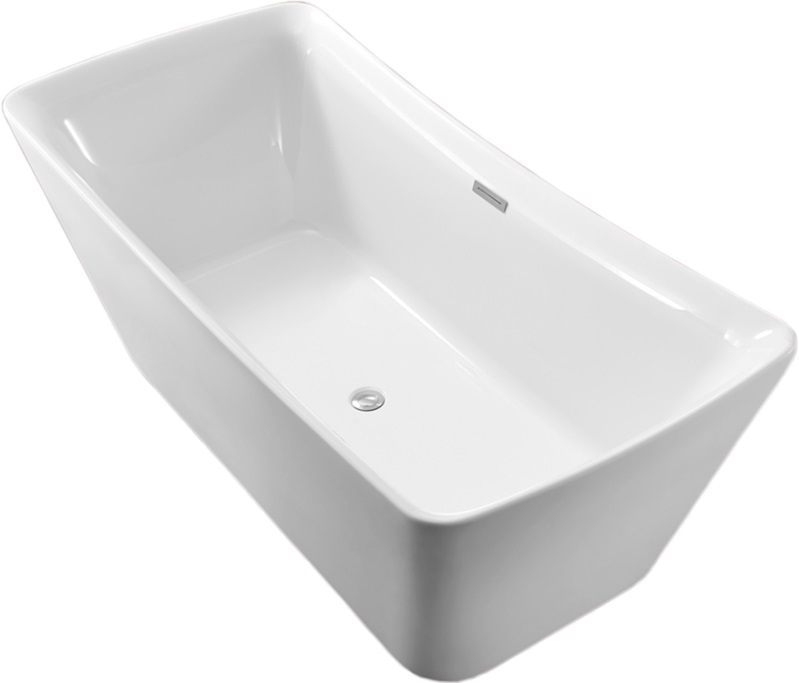 Акриловая ванна Aquatek Верса 178x80 белый с ножками и сливом-переливом  AQ-4880 - 1