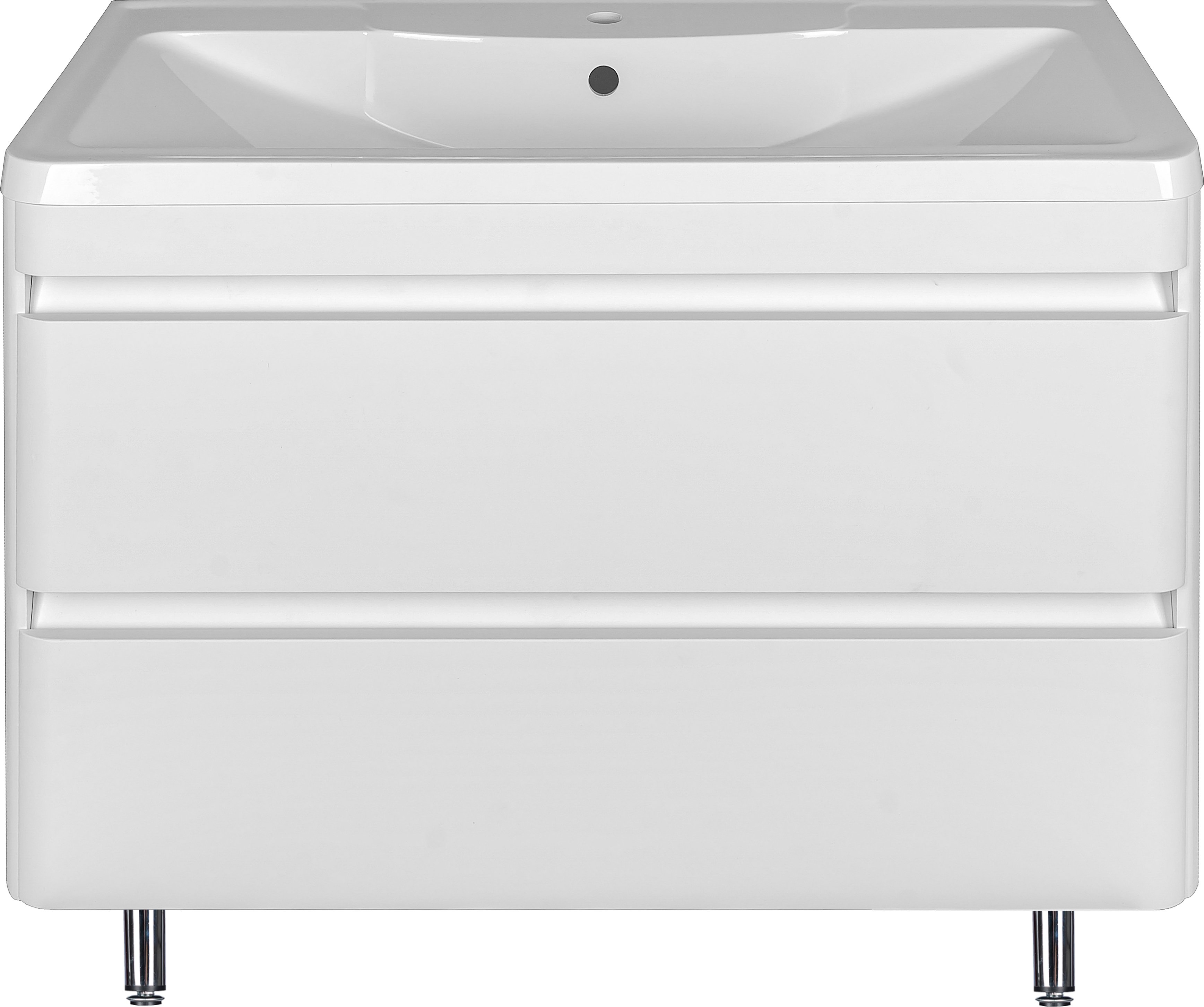 Мебель для ванной Style Line Атлантика 100 Люкс Plus, напольная, белая - 2
