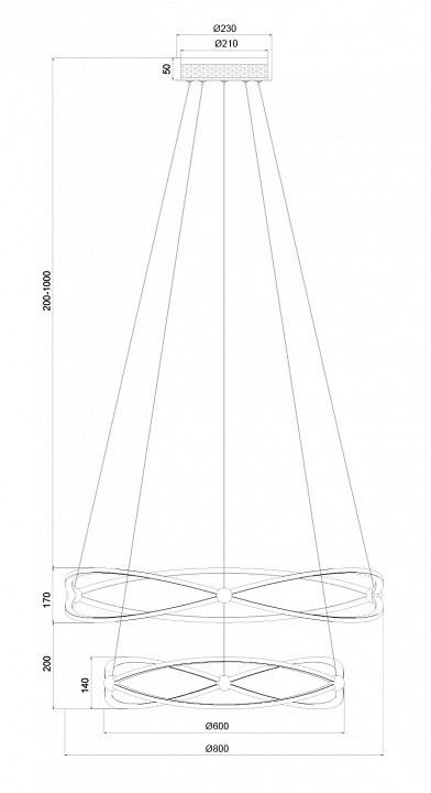 Подвесной светодиодный светильник Maytoni Weave MOD062PL-L103CH3K - 7