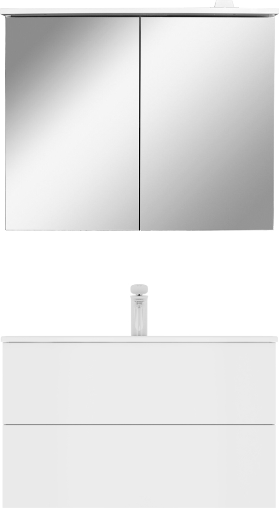 Зеркало-шкаф AM.PM Spirit V2.0 80 с LED-подсветкой, белый глянец M70AMCX0801WG - 1