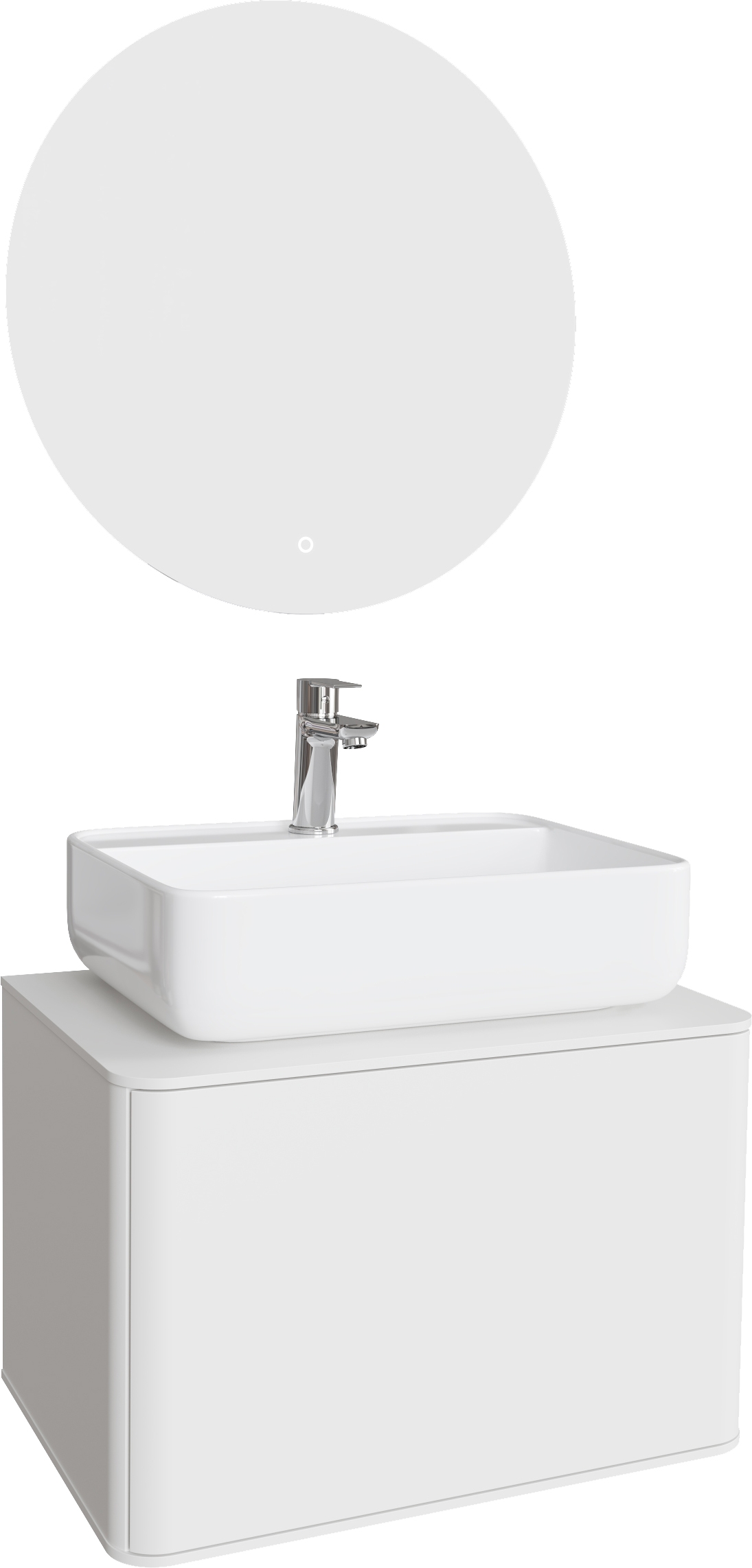 Мебель для ванной STWORKI Ноттвиль 60 белая, без выреза под смеситель 444524 - 5