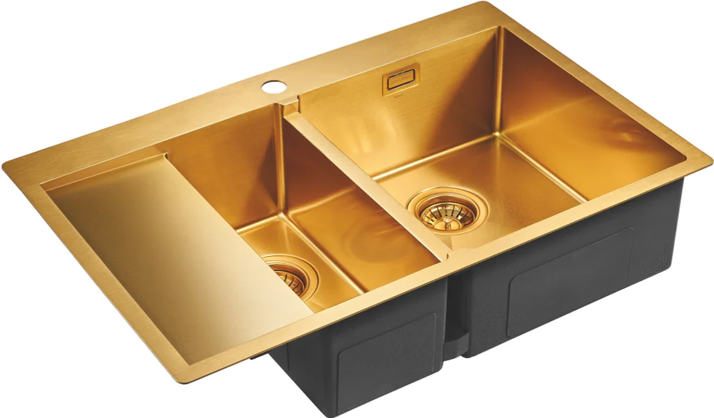 Мойка кухонная Paulmark Union 78 R брашированное золото PM537851-BGR - 1