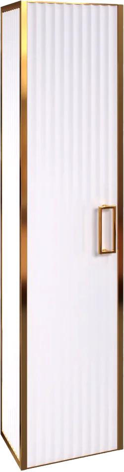 Шкаф-пенал Armadi Art Monaco подвесной белый глянец - золото 868-WG - 0