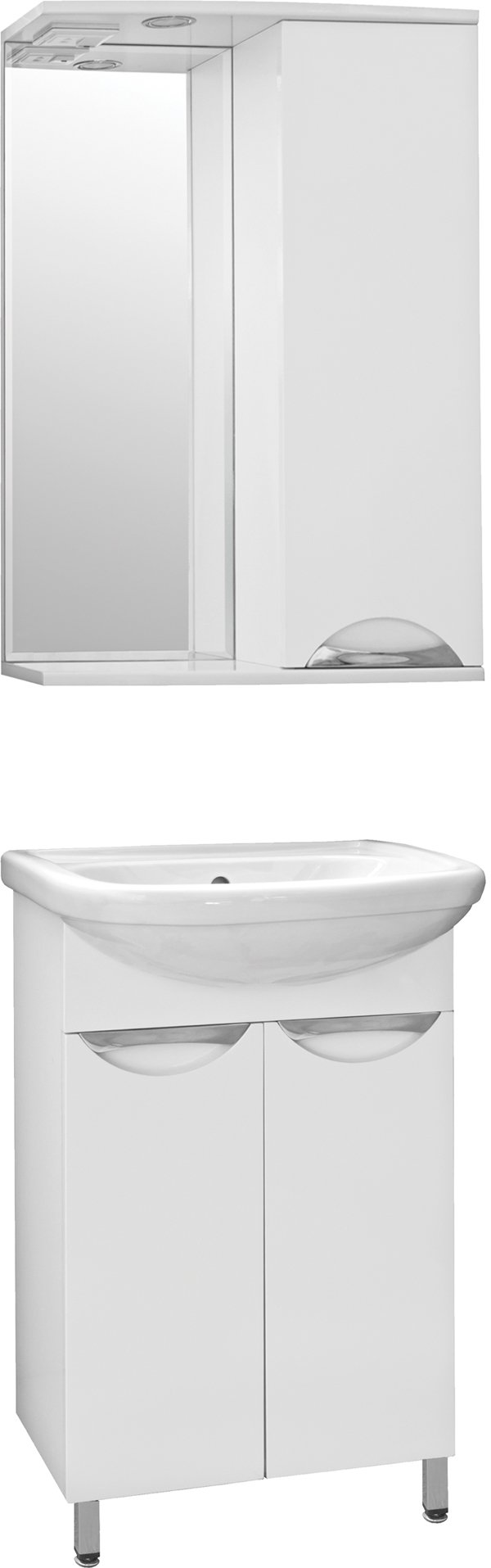 Мебель для ванной Style Line Жасмин 55 белая - 0