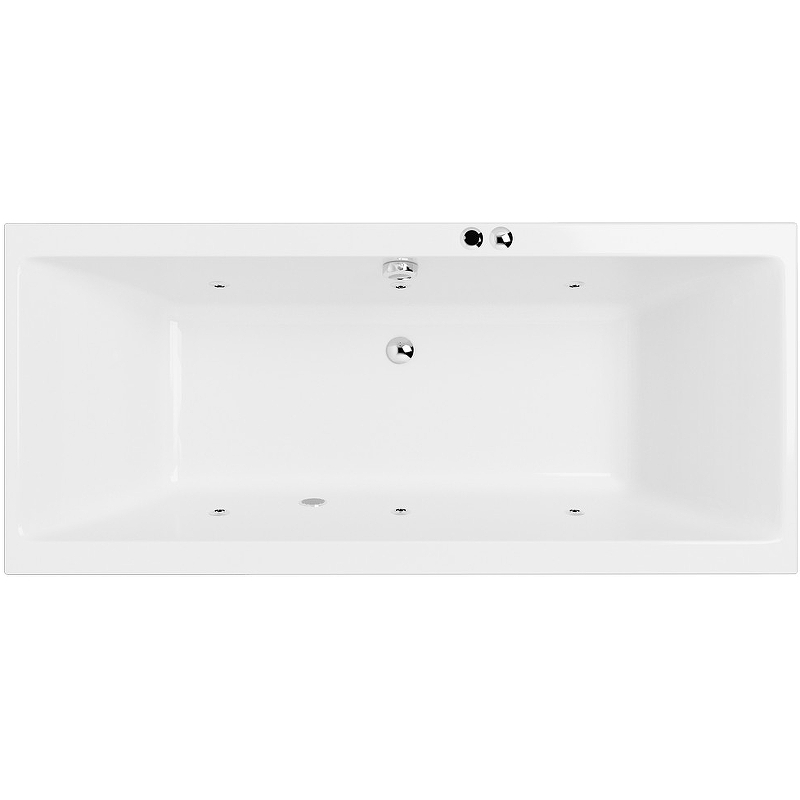 Акриловая ванна Excellent Pryzmat Slim 180x80 белая с гидромассажем WAEX.PRY18S.SOFT.CR - 0