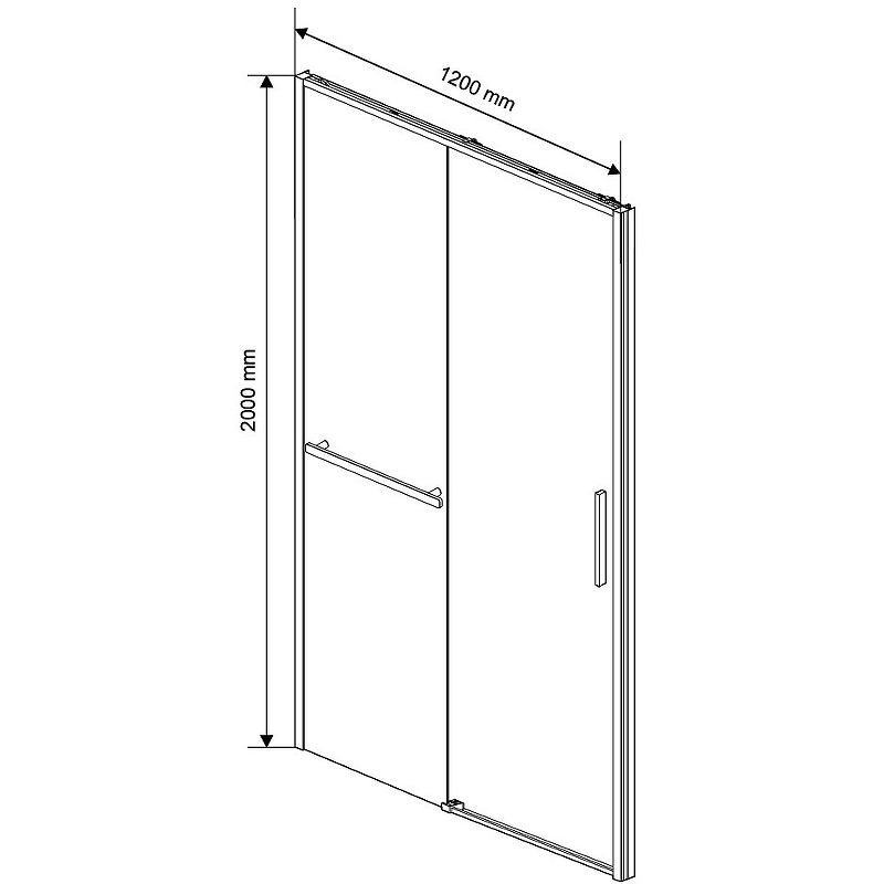Душевая дверь Vincea Slim Soft 120 хром стекло прозрачное VDS-1SS120CL - 1