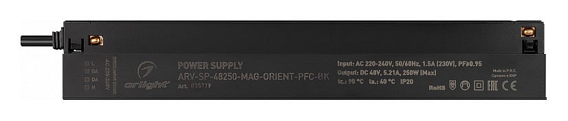 Блок питания Arlight ARV-SP-48250-Mag-Orient-PFC-BK 48V 250W IP20 5.21A 035779 - 0