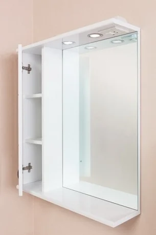 Зеркало-шкаф Onika Балтика 67 L с подсветкой, белый  206701 - 1