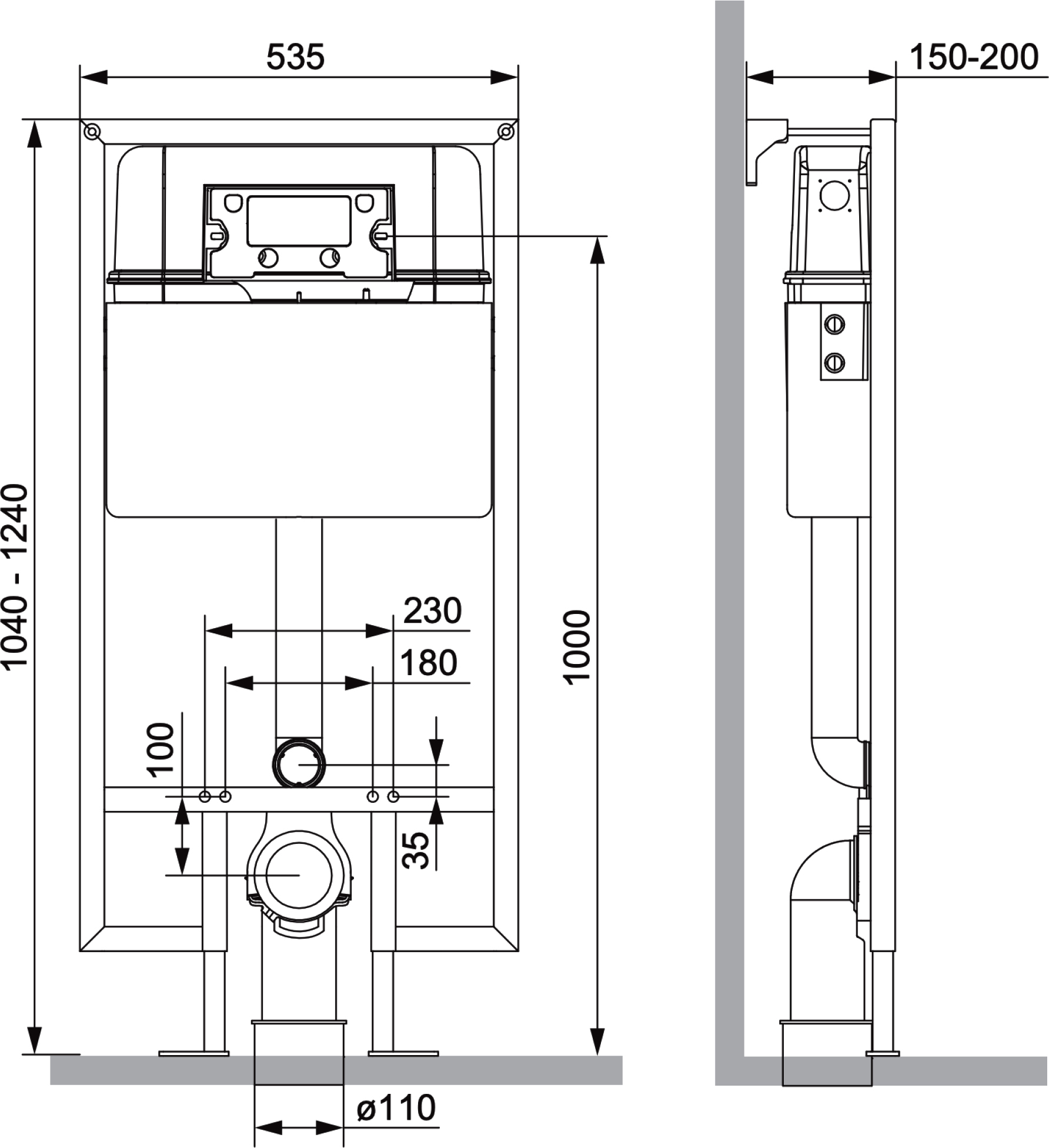 Комплект Унитаз подвесной STWORKI Монтре MO-01up безободковый + Система инсталляции для унитазов STWORKI 510163 + кнопка смыва 555204 - 7