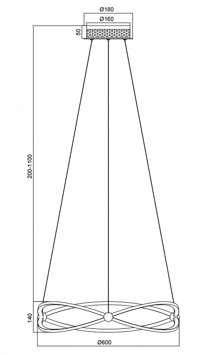 Подвесной светодиодный светильник Maytoni Weave MOD062PL-L45CH3K - 3