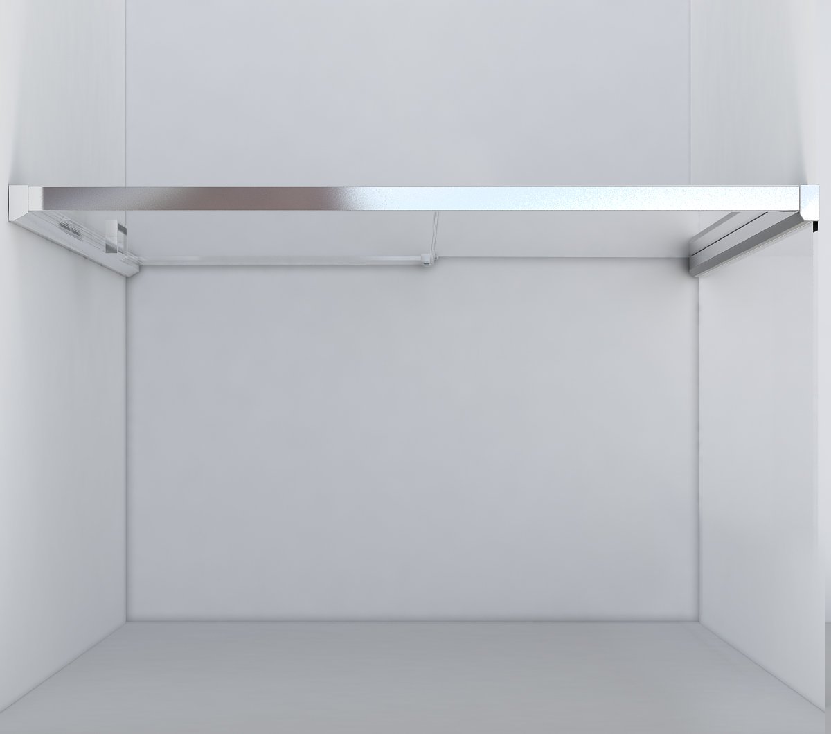 Душевая дверь в нишу Vincea Lugano VDS-1L160CL-1 160 см, профиль хром - 2