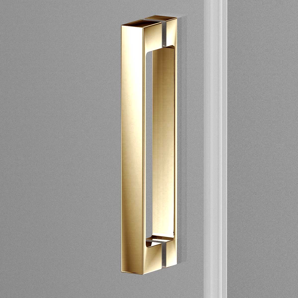 Душевая дверь в нишу Vincea Alpha 150х190 профиль брашированное золото стекло прозрачное  VDS-3AL150CLG - 1