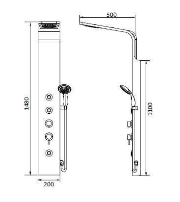 Душевая панель RGW Shower Panels SP-06 B 21140106-14 - 1