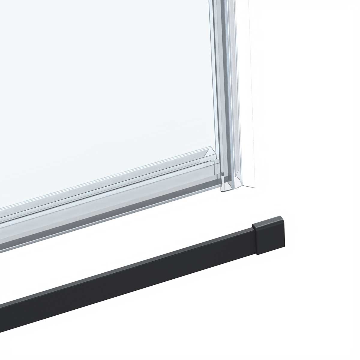 Душевой уголок Vincea Como Soft 110х90 профиль черный стекло прозрачное  VSR-1CS9011CLB - 5