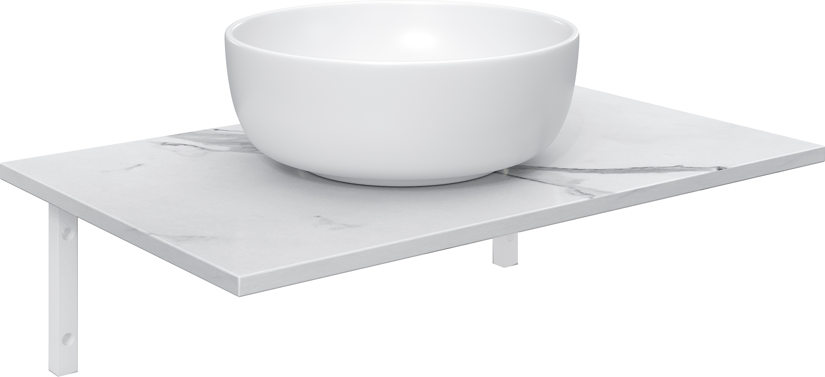 Мебель для ванной DIWO Элиста 80 белый мрамор, с раковиной Moduo 40 RING 555065 - 4