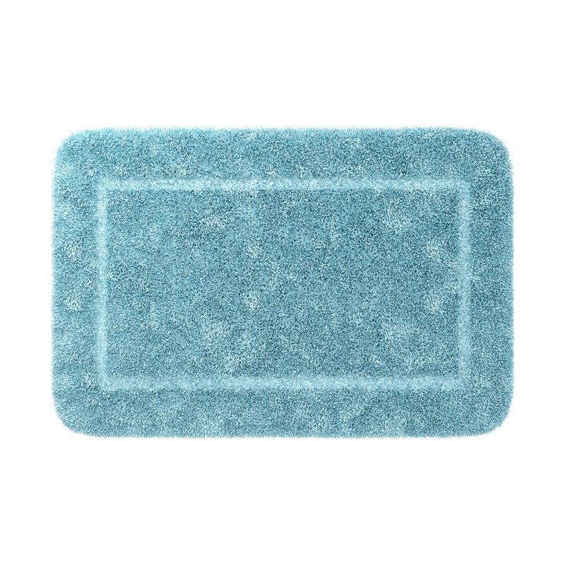 Коврик для ванной комнаты WasserKraft Lopau 90х60 голубой BM-6017 - 0